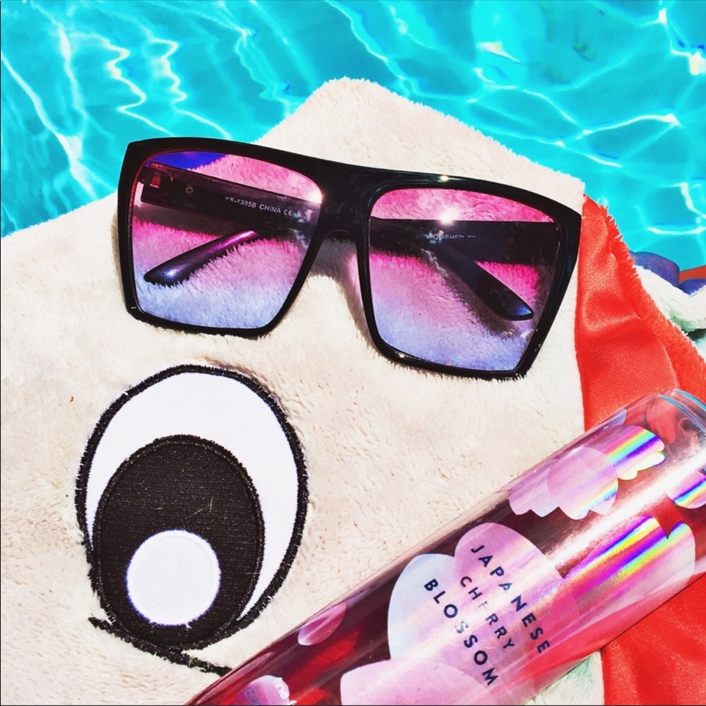 oversize square flat top aviators